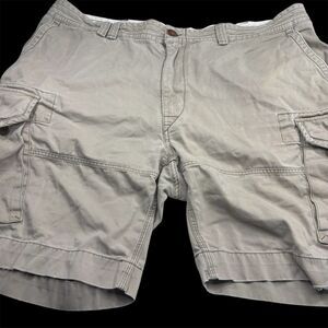 POLO Ralph Lauren Mens Size 44 Classic Polo Chino Cargo Shorts Beige Distressed